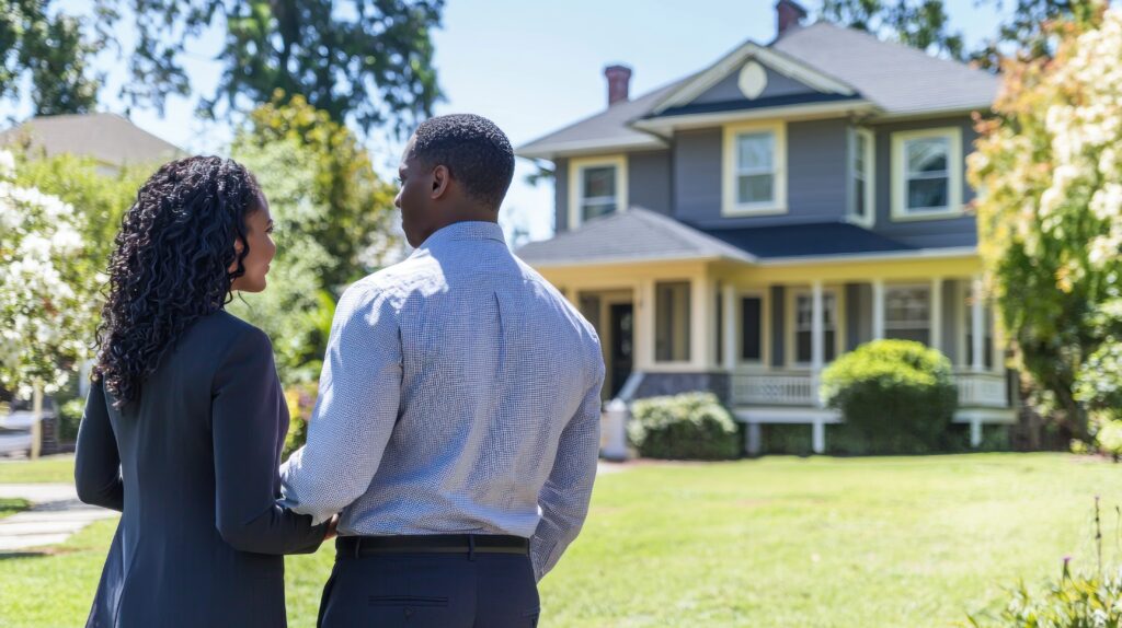 Couple moving into new home